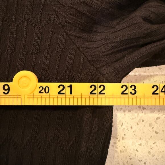 Tasso Elba Mens Elbow Patch 1/4 Button Mock Neck Black Knit Sweater XL Preppy - Picture 6 of 7